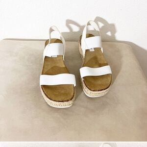 NWOT Steve Madden White Jaklin Espadrille Sandals, Size 10M